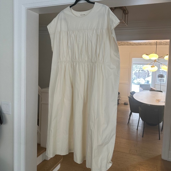 BLACK CRANE Ivory Curtain Cotton Dress - Size L - Picture 5 of 16